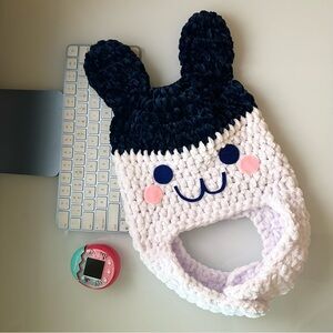 Mimitchi tamagotchi crochet hat